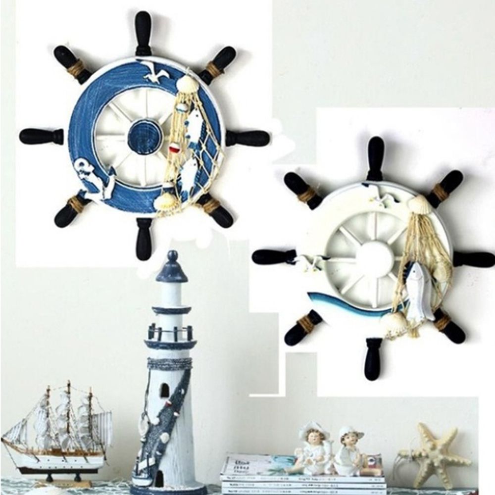 Fishing Boat Steering Wheel - Dekoracje w stylu śródziemnomorskim, rękodzieło, sztuka,